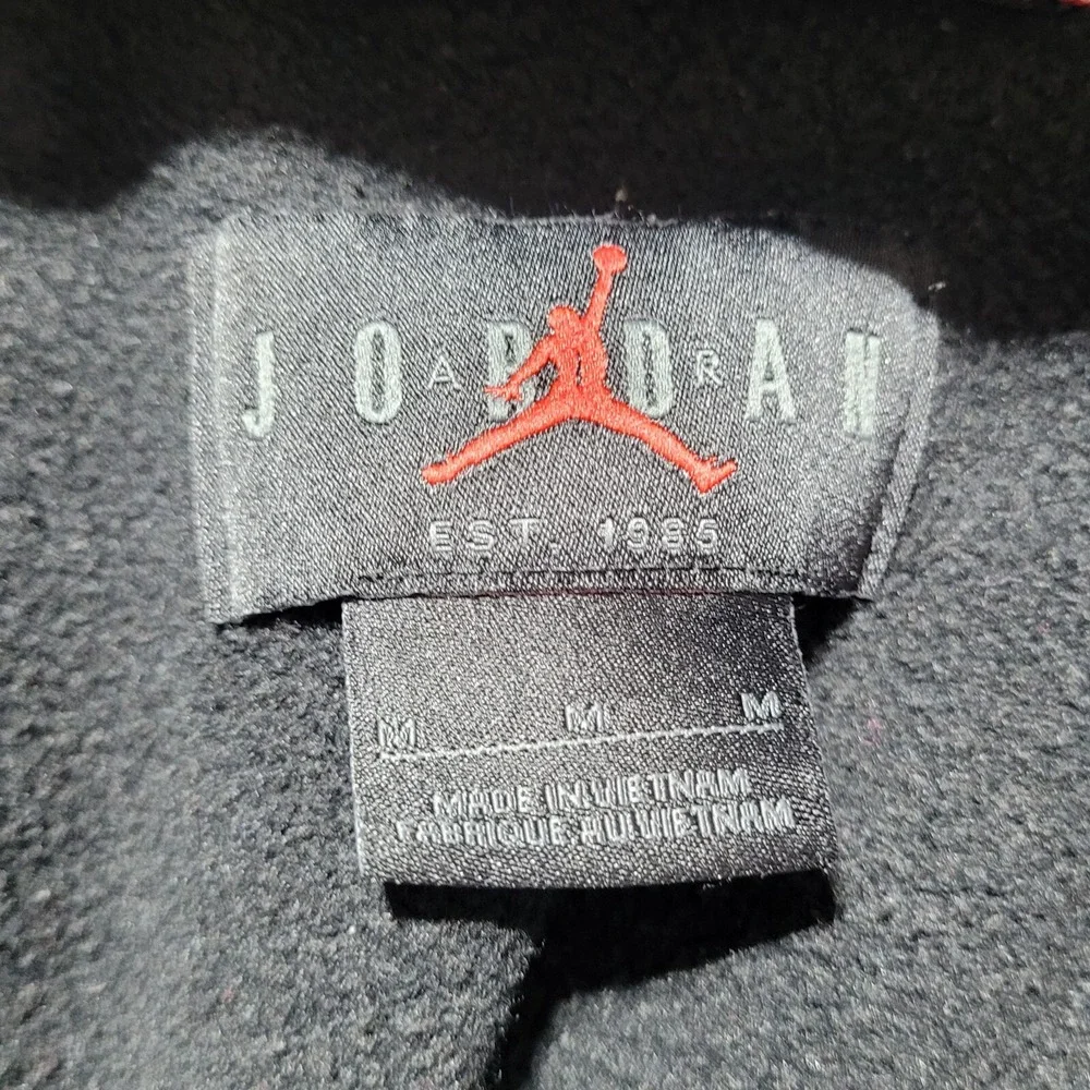 Nike Air‎ Jordan Jumpman Legacy Sweater Retro Hoodie Black Size Medium Stitched